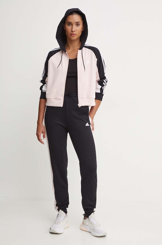 Tepláková souprava adidas Boldblock pletenina černá IX3744