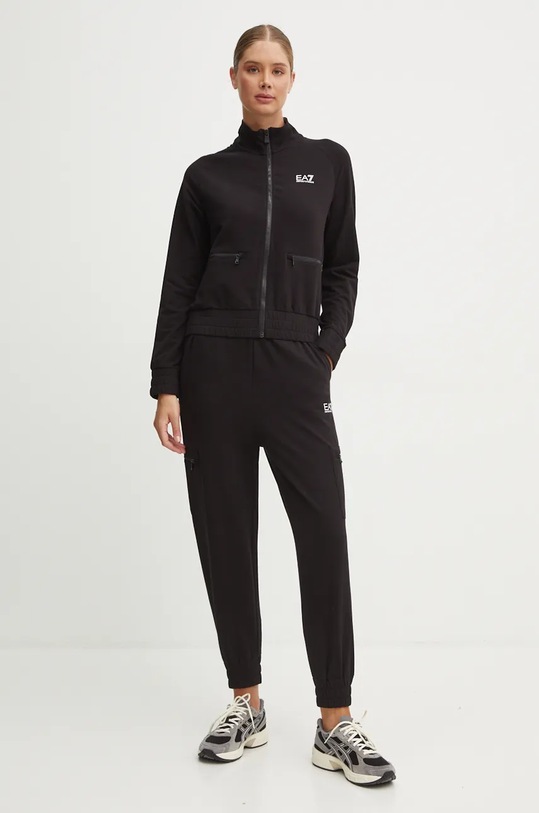 EA7 Emporio Armani melegítő szett sima fekete TJVHZ.6DTV58.1200