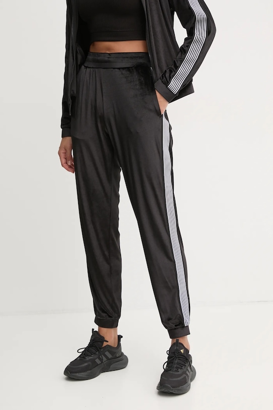 EA7 Emporio Armani dres welurowy czarny TJZDZ.6DTV64.1200