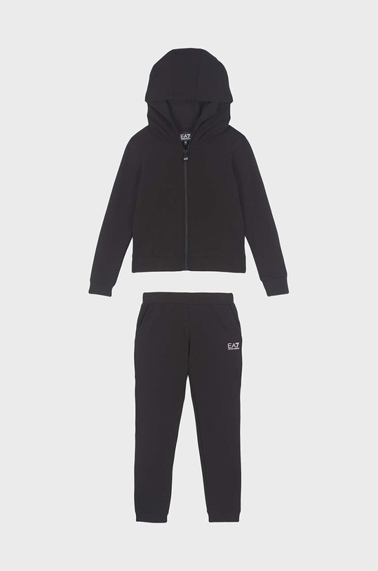 Dětská tepláková souprava EA7 Emporio Armani pletenina černá 6DFV05.FJZIZ