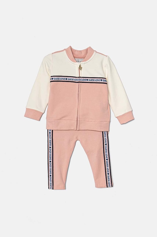 Guess dres niemowlęcy dzianina różowy A4YG15.KA6V3.9BYH