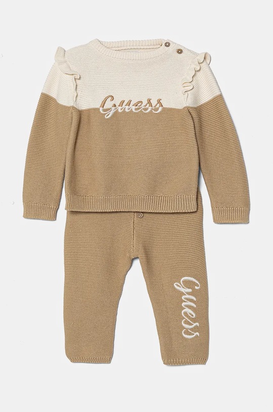 Detská bavlnená súprava Guess bavlna béžová A4YG21.Z3FK0.9BYH