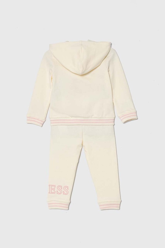 Дитячий бавовняний спортивний костюм Guess K4YG00.KA6R4.9BYH бежевий AW24