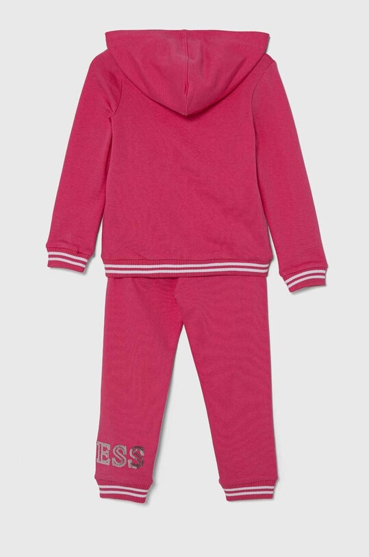 Guess dres bawełniany dziecięcy K4YG00.KA6R4.9BYH różowy AW24