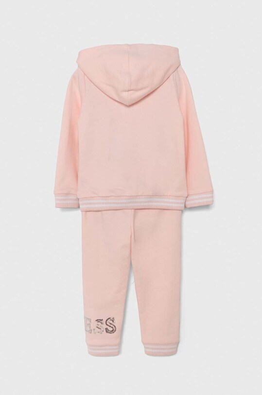 Παιδική βαμβακερή αθλητική φόρμα Guess K4YG00.KA6R4.9BYH ροζ AW24