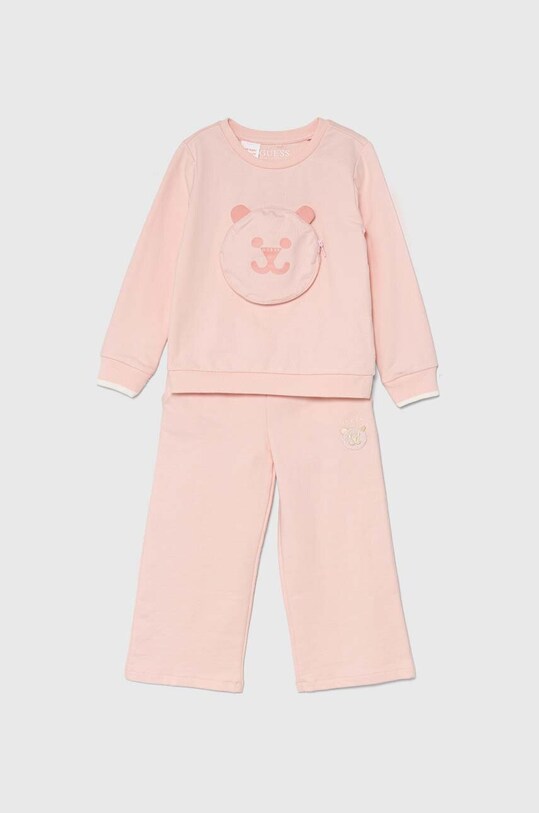 Guess trening de bumbac pentru copii bumbac roz K4YG03.KA6R4.9BYH
