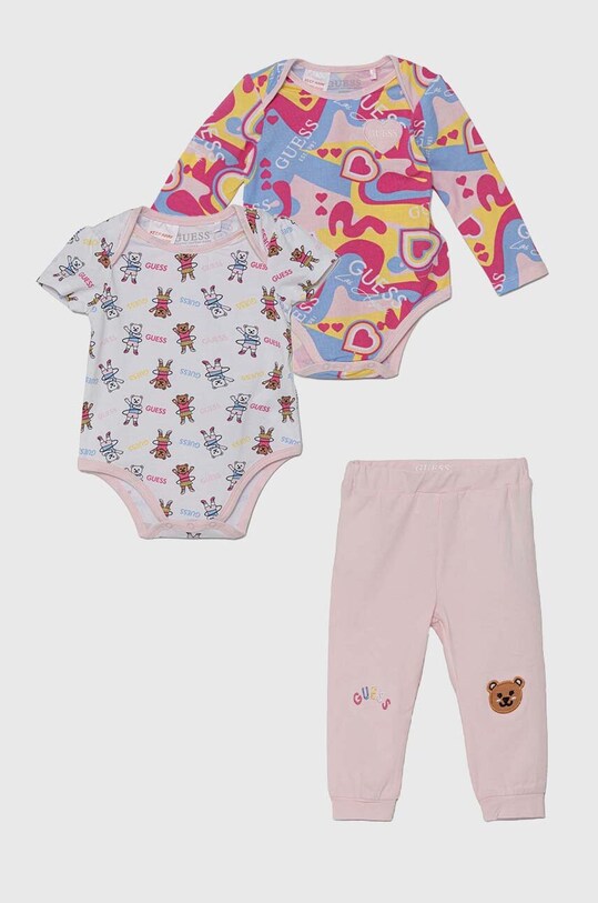 Sada pre bábätká Guess s elastanom ružová S4YG05.K6YW4.9BYH