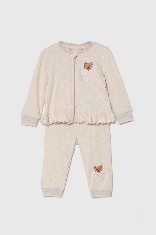 Detská tepláková súprava z bavlny Guess S4YG11.KAE14.9BYH béžová AW24