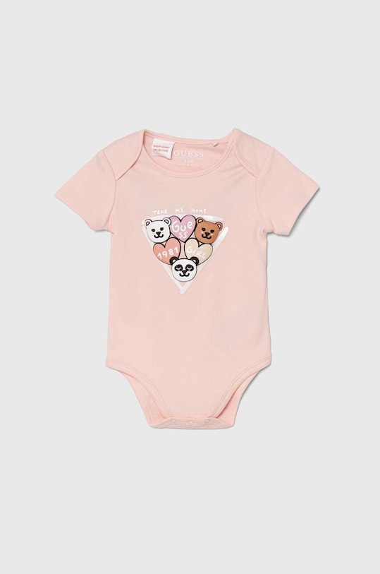 Dievča Detská tepláková súprava z bavlny Guess S4YG11.KAE14.9BYH béžová