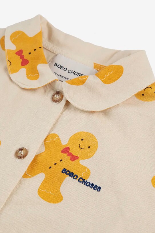Детский комплект из хлопка Bobo Choses Gingerbread бежевый 224FB007