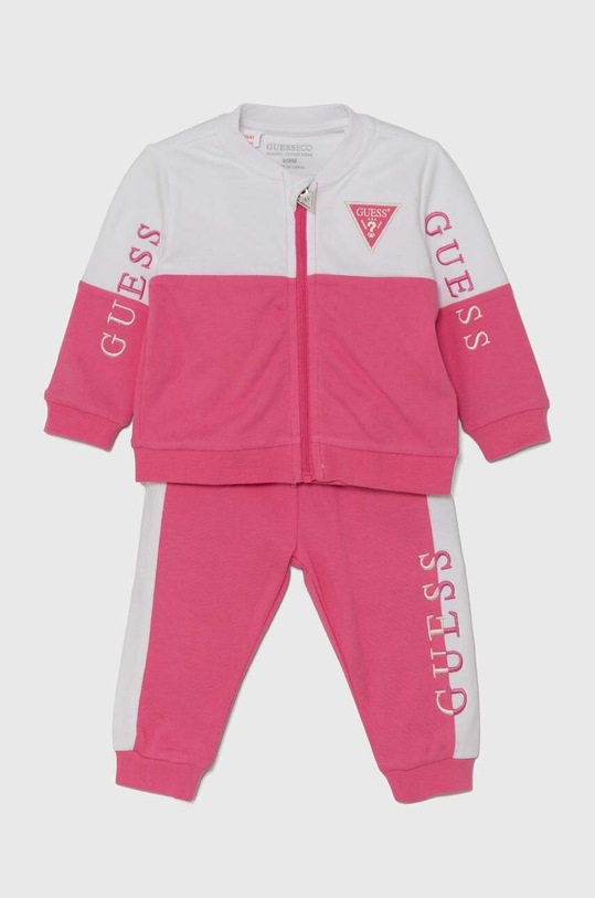 Guess set de bumbac pentru bebelusi bumbac roz H4YW00.KA6W4.G.9BYH