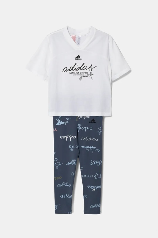 adidas compleu copii LK BLUV SET IV9443 alb AW24