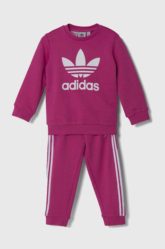 Παιδική φόρμα adidas Originals CREW SET πλεκτό ύφασμα ροζ IX5149