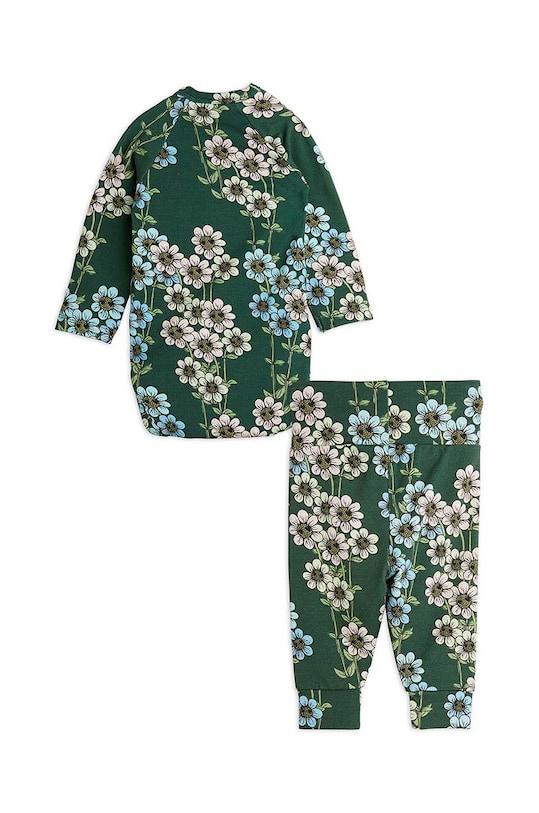Mini Rodini set de bumbac pentru bebelusi Daisys 2474012175 verde AW24