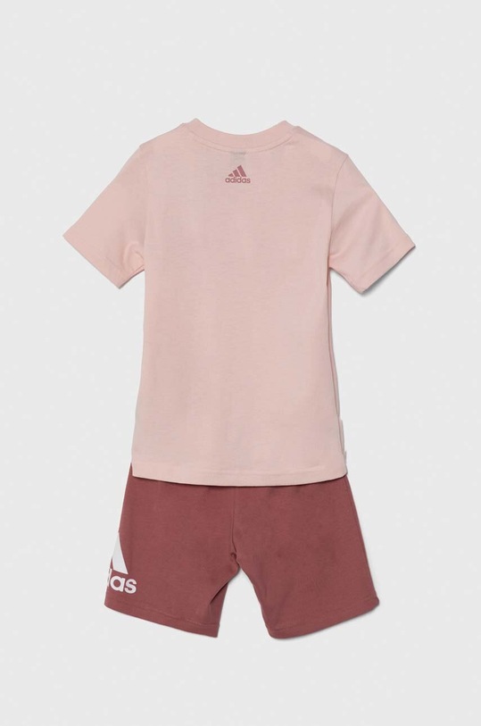 Dziewczynka adidas komplet bawełniany dziecięcy LK BL CO T SET IX7326 różowy