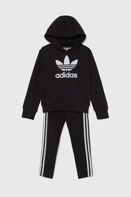 adidas Originals compleu copii HOODIE LEG SET tricotaj negru IY2439