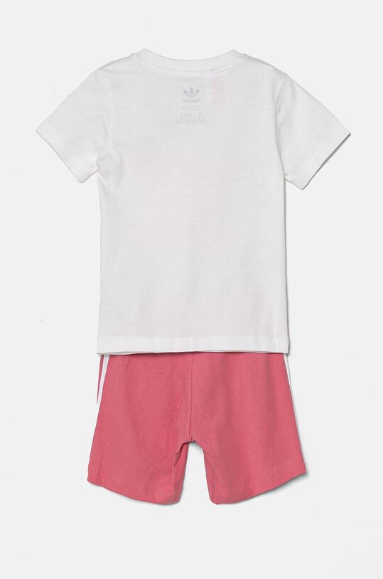 adidas Originals set de bumbac pentru bebelusi SHORT TEE SET JE0523 roz AW24