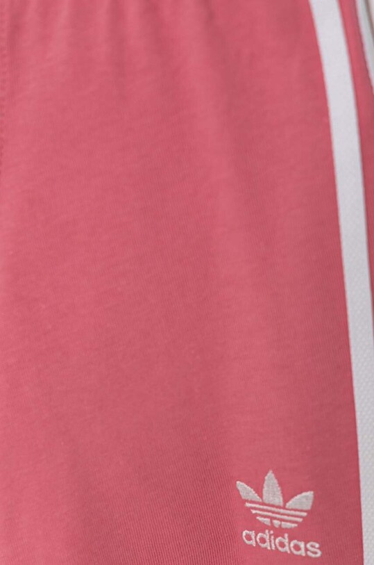 Fete adidas Originals set de bumbac pentru bebelusi SHORT TEE SET JE0523 roz