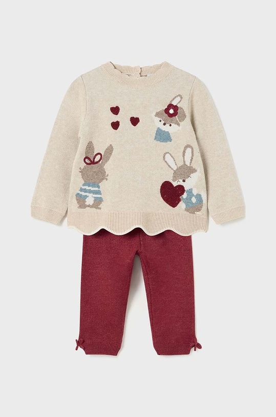 Σετ μωρού Mayoral πλεκτό ύφασμα κόκκινο 2549.4E.Baby.9BYH