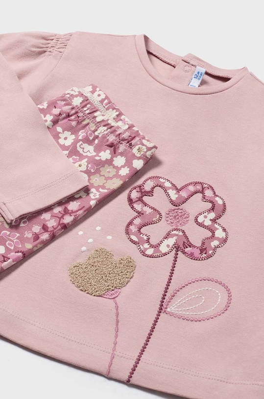 Mayoral komplet dziecięcy - bluzka, legginsy i opaska 2711.4H.Baby.9BYH różowy AW24