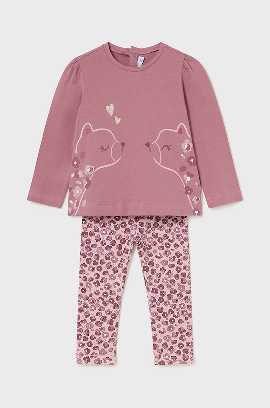 Mayoral komplet dziecięcy z elastanem różowy 2714.4K.Baby.9BYH