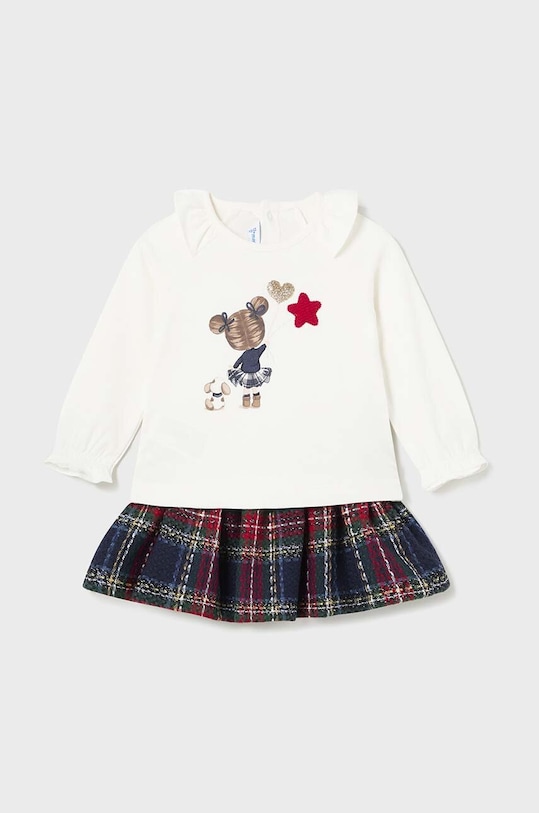 Mayoral komplet - bluzka i spódnica dzianina czerwony 2927.4A.Baby.9BYH