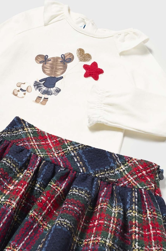 Mayoral komplet - bluzka i spódnica 2927.4A.Baby.9BYH czerwony AW24