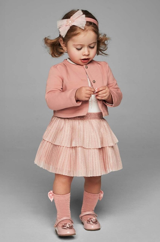 Детский комплект - жакет, лонгслив и юбка Mayoral 2928.4A.Baby.9BYH розовый