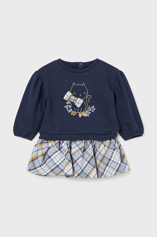 Σετ - μπλούζα και φούστα Mayoral απλικέ σκούρο μπλε 2929.4C.Baby.9BYH