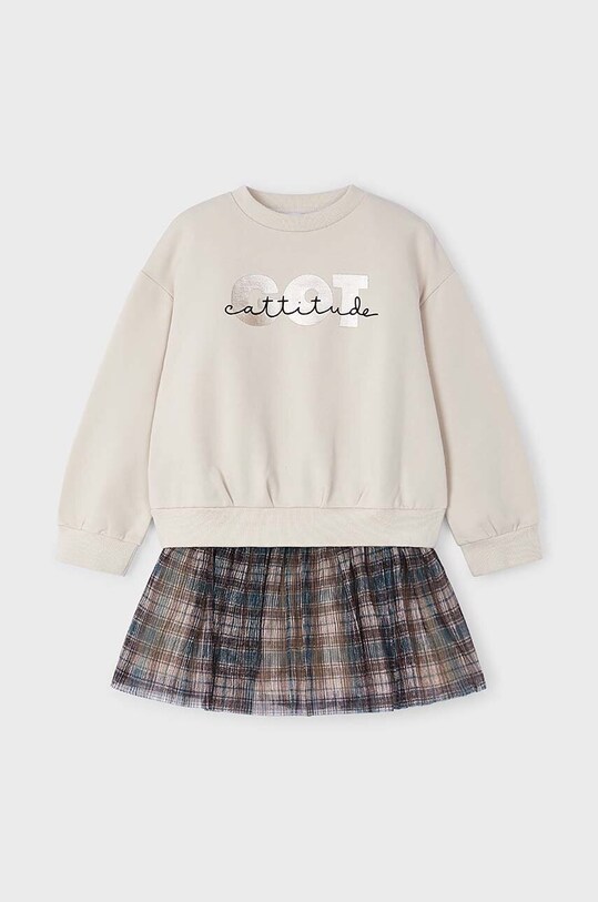 Mayoral komplet - bluza i spódnica wzorzyste różowy 4937.6K.Mini.9BYH