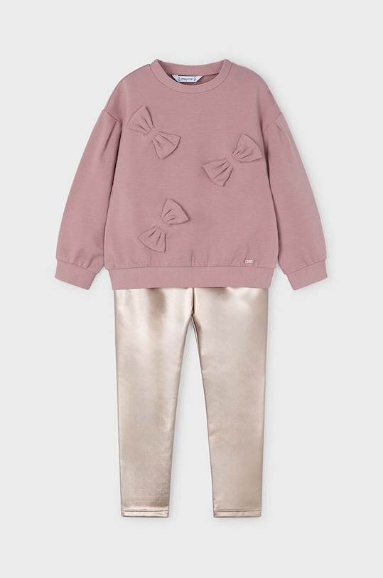 Mayoral komplet dziecięcy aplikacja różowy 4707.6C.Mini.9BYH