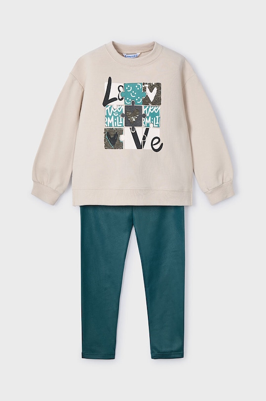 Παιδικό φούτερ και κολάν Mayoral απλικέ τιρκουάζ 4708.6D.Mini.9BYH