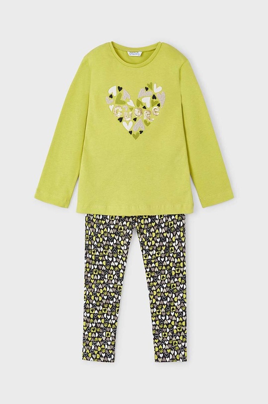 Παιδικό σετ Mayoral απλικέ πράσινο 4713.6L.Mini.9BYH