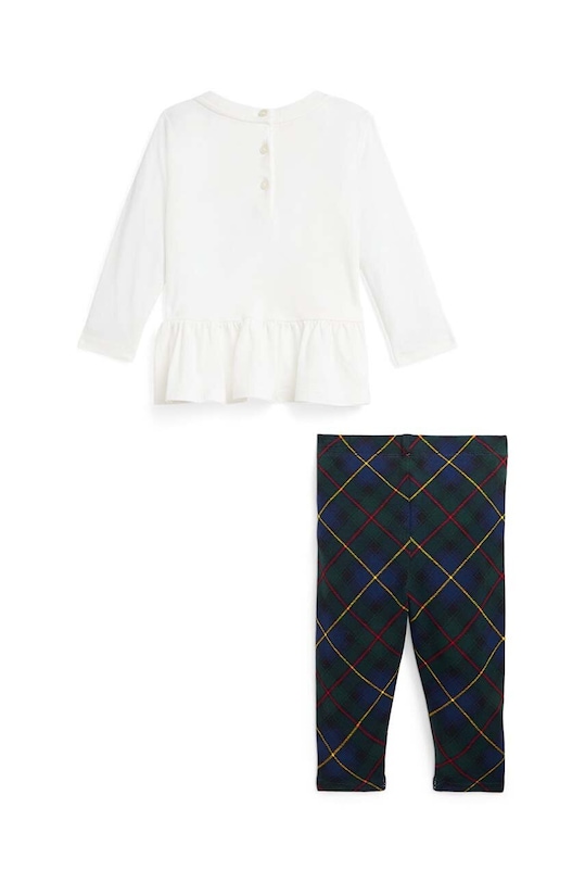 Polo Ralph Lauren set pentru copii - bluză și pantaloni 310952377001 alb AW24