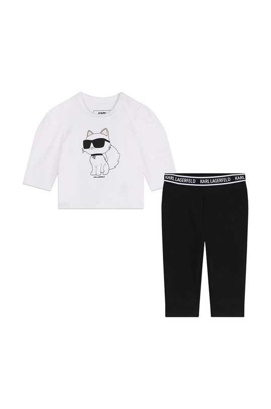 Karl Lagerfeld compleu bebe bumbac alb Z30280.86.94