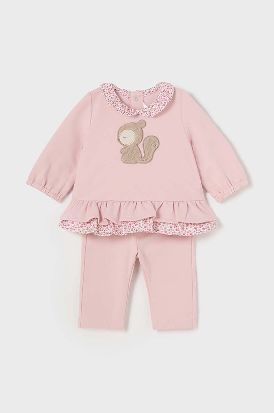 Mayoral Newborn komplet bawełniany niemowlęcy aplikacja różowy 2507.2D.Newborn.9BYH
