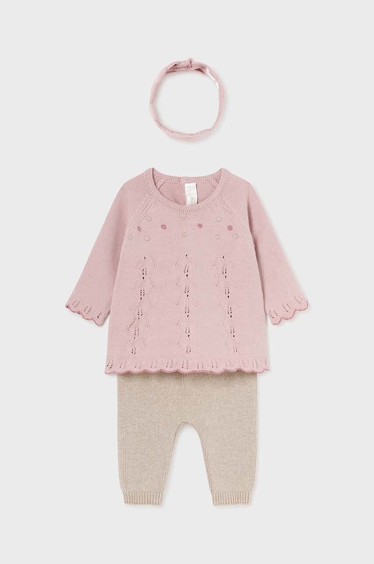 Mayoral Newborn komplet bawełniany niemowlęcy 2783.2C.Newborn.9BYH różowy AW24