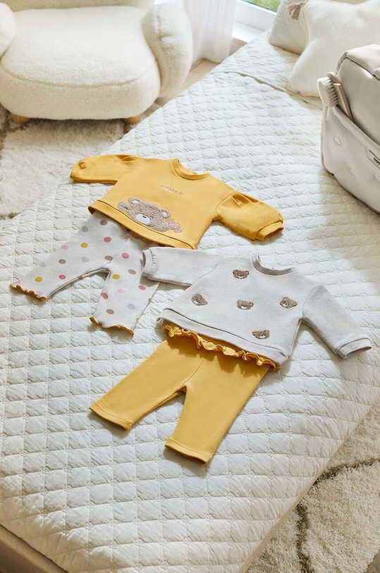 Mayoral Newborn komplet niemowlęcy 2-pack dzianina żółty 2786.2J.Newborn.9BYH