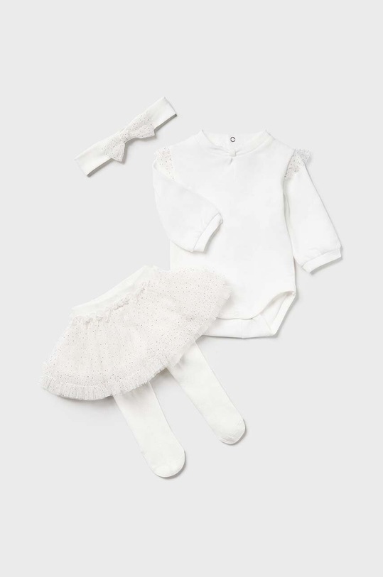 Mayoral Newborn komplet bawełniany niemowlęcy bawełna beżowy 2814.2L.Newborn.9BYH