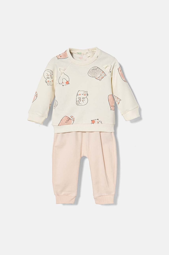Cпортивний костюм для немовлят United Colors of Benetton трикотаж рожевий 35JLAK00T.G.W.Seasonal