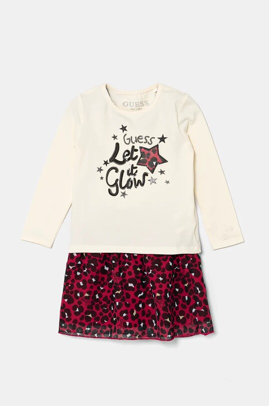 Детский комплект Guess с эластаном бежевый K4BG01.J1300.9BYH