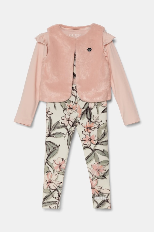 Sada pre bábätká Guess nášivka ružová K4BG05.WC910.9BYH