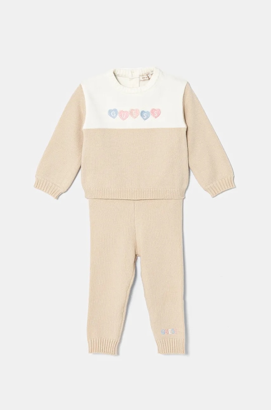 Cпортивний костюм для немовлят Guess аплікація бежевий A4BG17.Z3GS0.9BYH