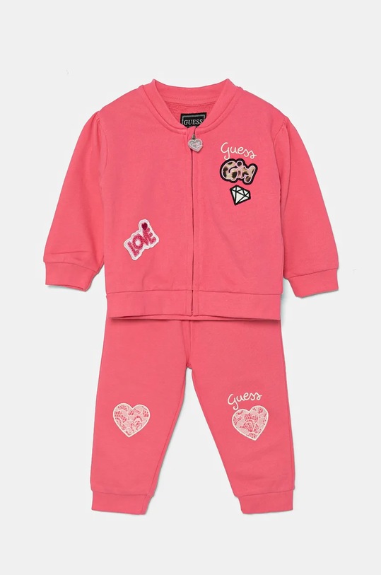 Detská tepláková súprava z bavlny Guess bavlna ružová A4BG08.KAD73.9BYH