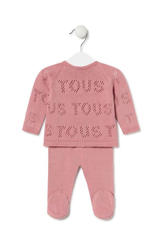 Tous set de bumbac pentru bebelusi Tricot bumbac roz Tricot.2105.G
