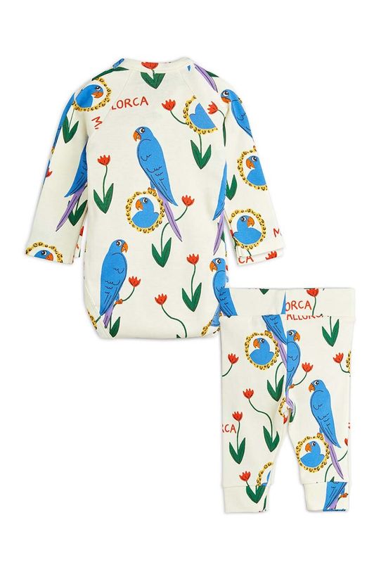Mini Rodini komplet niemowlęcy Parrots 2464010700 beżowy AW24