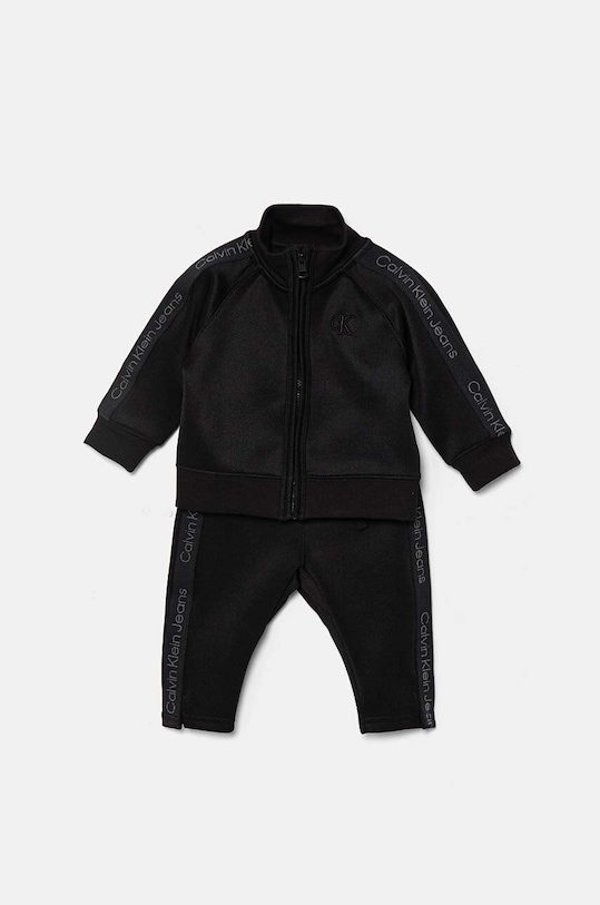 Calvin Klein Jeans gyerek melegítő szett sima fekete IN0IN00164.9BYH