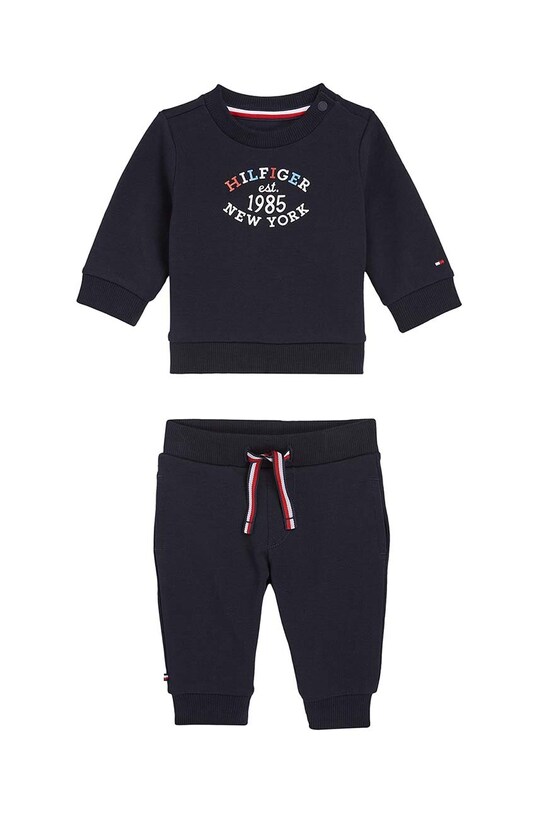 Trenirka za bebe Tommy Hilfiger pletivo mornarsko plava KN0KN01863.9BYH