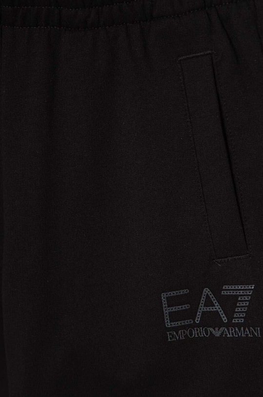 Dětská bavlněná tepláková souprava EA7 Emporio Armani černá 6DBV55.BJ05Z