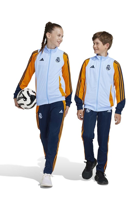 adidas Performance gyerek melegítő szett REAL TK SUIT aplikációval kék IT5132